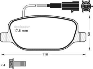 Jeu de plaquettes de frein - 1014 MGA