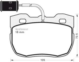 Jeu de plaquettes de frein - 361 MGA
