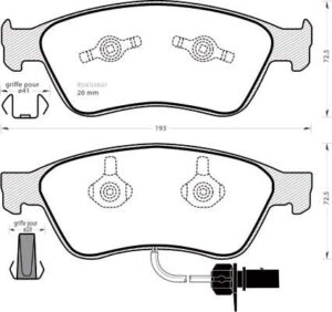 Jeu de plaquettes de frein - 746 MGA