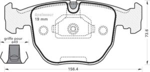 Jeu de plaquettes de frein - 605 MGA