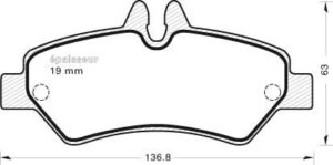 Jeu de plaquettes de frein - 852 MGA