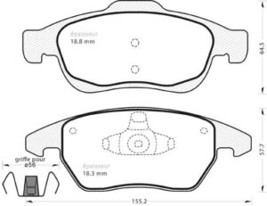 Jeu de plaquettes de frein - 868 MGA