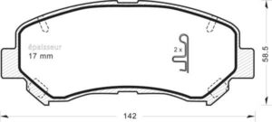 Jeu de plaquettes de frein - 919 MGA