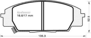 Jeu de plaquettes de frein - 630 MGA