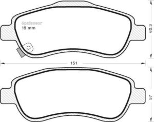 Jeu de plaquettes de frein - 897 MGA
