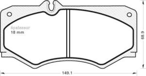 Jeu de plaquettes de frein - 132 MGA