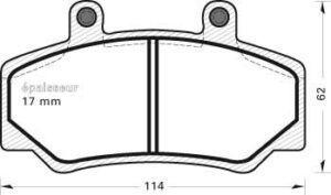 Jeu de plaquettes de frein - 205 MGA