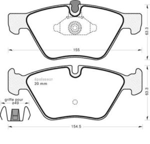 Jeu de plaquettes de frein - 838 MGA