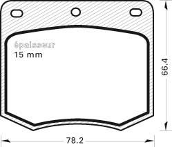 Jeu de plaquettes de frein - 119 MGA