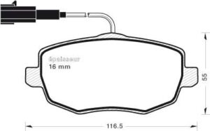 Jeu de plaquettes de frein - 854 MGA