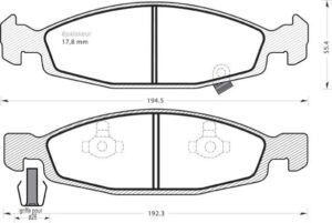 Jeu de plaquettes de frein - 512 MGA