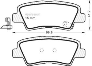 Jeu de plaquettes de frein - 1002 MGA