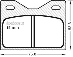 Jeu de plaquettes de frein - 57 MGA