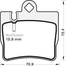 Jeu de plaquettes de frein - 643 MGA