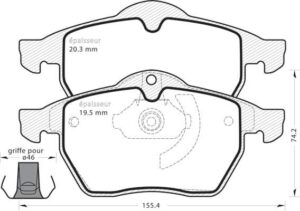 Jeu de plaquettes de frein - 403 MGA