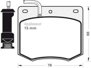Jeu de plaquettes de frein - 173 MGA