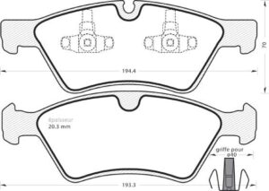 Jeu de plaquettes de frein - 825 MGA