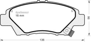 Jeu de plaquettes de frein - 991 MGA