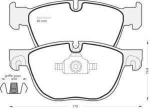 Jeu de plaquettes de frein - 914 MGA