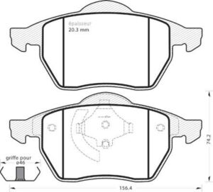Jeu de plaquettes de frein - 418 MGA