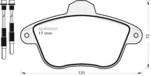 Jeu de plaquettes de frein - 295 MGA
