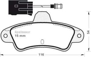 Jeu de plaquettes de frein - 330 MGA