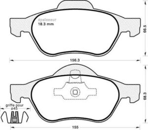 Jeu de plaquettes de frein - 902 MGA