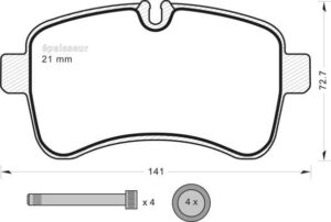 Jeu de plaquettes de frein - 891 MGA