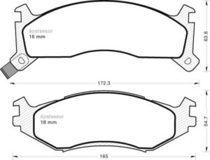 Jeu de plaquettes de frein - 363 MGA