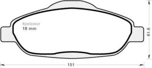 Jeu de plaquettes de frein - 915 MGA