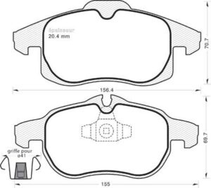 Jeu de plaquettes de frein - 943 MGA