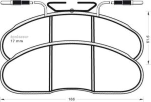 Jeu de plaquettes de frein - 344 MGA