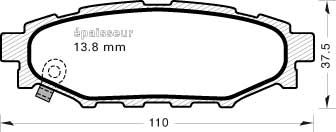 Jeu de plaquettes de frein - 909 MGA