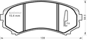 Jeu de plaquettes de frein - 592 MGA