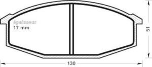 Jeu de plaquettes de frein - 16 MGA