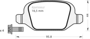 Jeu de plaquettes de frein - 510 MGA