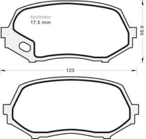 Jeu de plaquettes de frein - 929 MGA