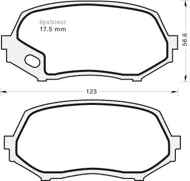 Jeu de plaquettes de frein - 929 MGA