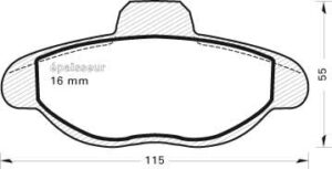 Jeu de plaquettes de frein - 326 MGA
