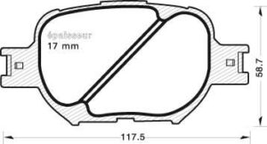 Jeu de plaquettes de frein - 632 MGA