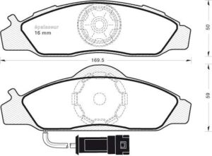 Jeu de plaquettes de frein - 516 MGA