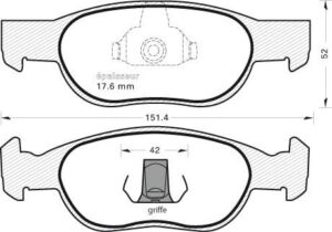 Jeu de plaquettes de frein - 548 MGA