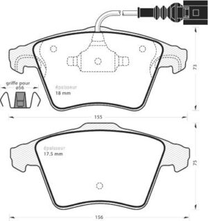 Jeu de plaquettes de frein - 739 MGA