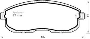 Jeu de plaquettes de frein - 923 MGA