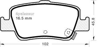Jeu de plaquettes de frein - 925 MGA