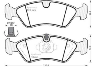 Jeu de plaquettes de frein - 415 MGA