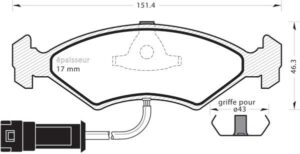Jeu de plaquettes de frein - 530 MGA