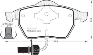 Jeu de plaquettes de frein - 589 MGA