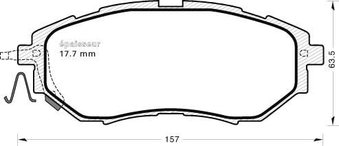 Jeu de plaquettes de frein - 956 MGA
