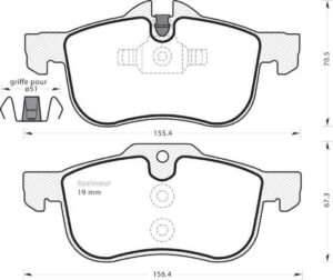 Jeu de plaquettes de frein - 544 MGA